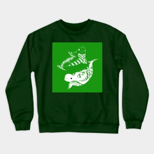 green beluga whales in twin emotions Crewneck Sweatshirt